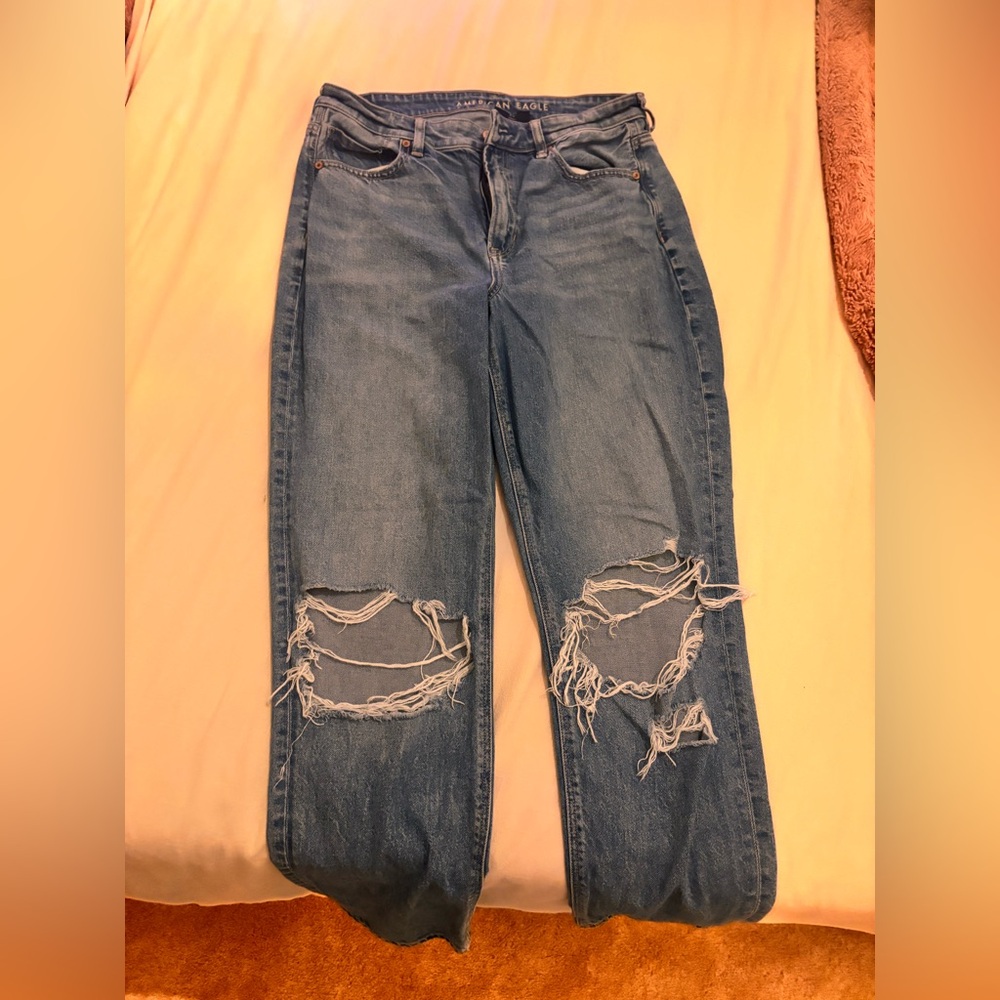Classic Blue Distressed Women's Jeans